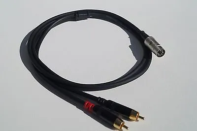 2 Ft  Elite 7-Pin Din Male To 2-RCA Male Audio Cable For  Bang & Olufsen. • $14.99