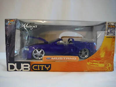 $34.99 • Buy Jada Toys - Dub City - Mustang - Maya 22 Inch Wheels - Blue - Die Cast 1:24