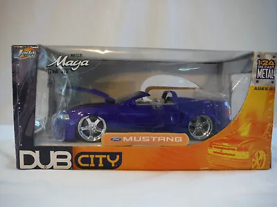 Jada Toys - Dub City - Mustang - Maya 22 Inch Wheels - Blue - Die Cast 1:24 • $34.99