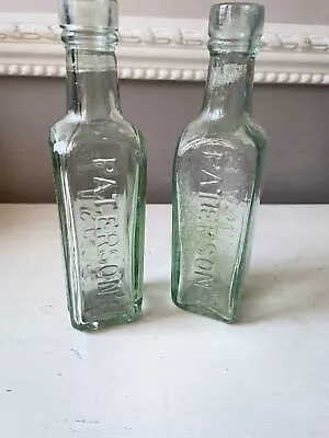 £7.69 • Buy Vintage Glass Bottles Paterson's Of Glasgow Pair