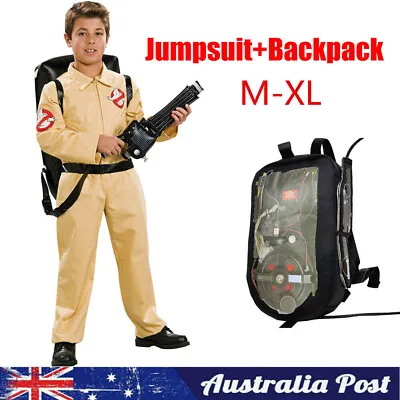 Kids Ghostbusters Jumpsuit Backpack Costume Bodysuit Outfits Fancy Dress Cosplay • $27.95