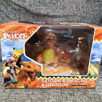 G.E.M. Pokemon Ash Ketchum & Pikachu & Lizardon Charizard Figure JP MegaHouse • $273.98