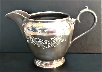 Vintage Walker & Hall Silver Plate Engraved Jug Creamer/Milk 8.5cm HALLMARKED • £9.24