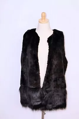 Michael Kors Black Faux Fur Vest Size (L) • $150.99