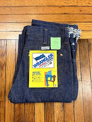 Deadstock Vintage 70's Wrangler No Fault Denim Jeans 28x34 USA Western Cut • $24.99