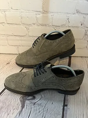 M&S Men’s Brogue Shoes Suede Light Brown Marks And Spencer Collection UK Size 8 • £25