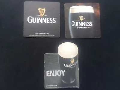 £5.99 • Buy 3 Rare GUINNESS Beer Mats Black & White Advertising Collectable Memorabilia 