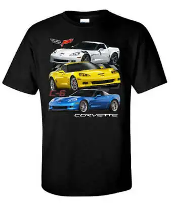 Chevrolet C6 Corvette Mens Black T Shirt Licensed • $23.95