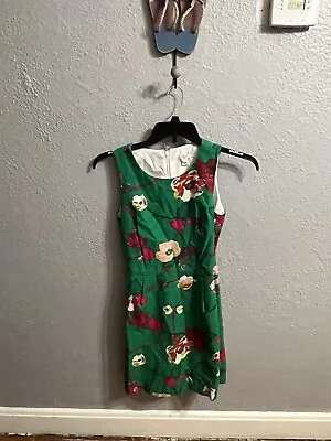 J Crew Women's Floral  Dress Sleeveless Green Size 0 • $20