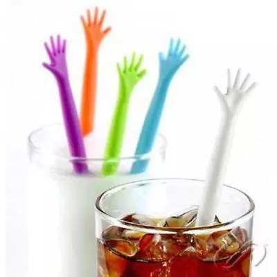 Drink Stirrers High Five Cocktail Swizzle Stick Bar Party Pub Drinks - Pack Of 5 • £2.99