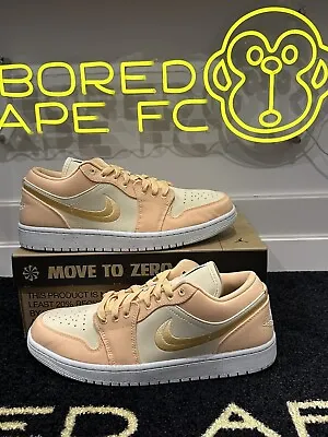 Nike Wmns Air Jordan 1 Low SE AJ1 Celestial Gold Women Casual Shoes DV0426-200 • $300