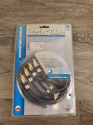 Monster Cable Interlink 300 MKII 2m/RCA Audio Cable New Factory Sealed 6.6ft *J • $22.99