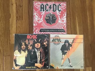 AC/DC Lot Of 3 Metal Albums Colored Vinyl Live Official Tour Pass Free Ship • $49.99