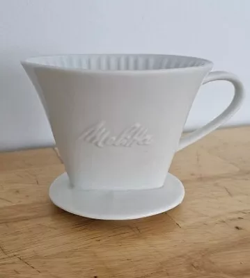 Melitta Pour Over White Porcelain 1 Hole Drip Cone Brewing • $26.97