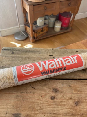 £19.99 • Buy Vintage Roll 1950’s 1960’s ICI Wallpaper – Beige Pattern – Retro! –