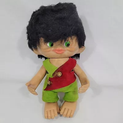 1965 Unica Monkey Boy Troll Doll Belgium 8 In Black Hair Vintage Belgium • $19.99