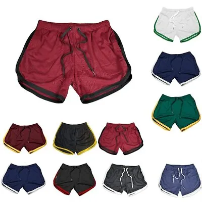 Sports Gym Athletic Shorts Middle Trousers Elastic Band Middle Soft Cotton Blend • $20.41