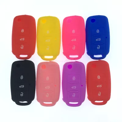 $4.96 • Buy Fit VW Jetta Golf Passat CC 3 Button Remote Smart Key Fob Silicone Case Cover
