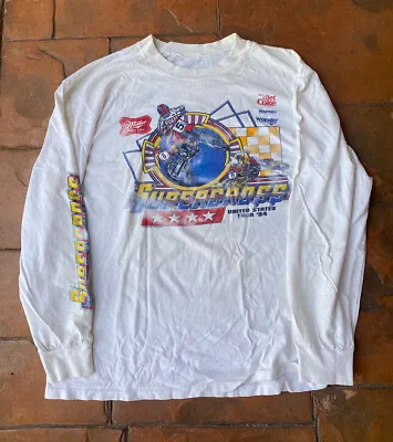 Vintage Rare 1983 Supercross Honda Dirt Bike Tour Long Sleeve  T-Shirt Large • $69.99