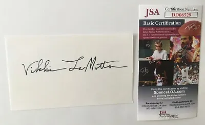 Vikki LaMotta Signed Autographed 3x5 Card JSA Certified Jake • $49.95