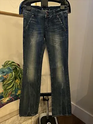 Anoname Jeans Eva Trouser Bootcut Y2K Size 27 Rare Discontinued Medium Wash • $32.34