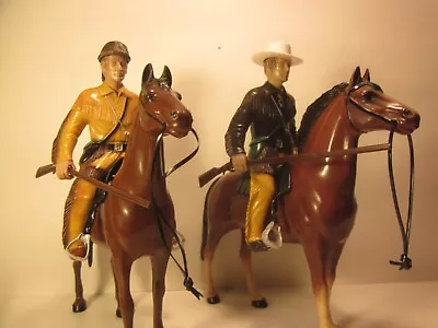 Vintage Hartland 2 Western Pioneer's  Davy Crockett & Jim Bowie  Complete Sets • $159.95