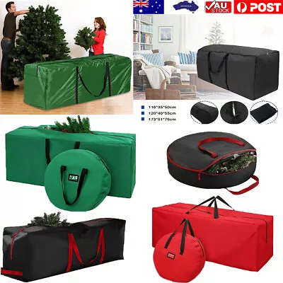 Christmas Tree Storage Bag Organiser Deluxe Xmas Decor Zip-up Large Black GreTK • $15.69