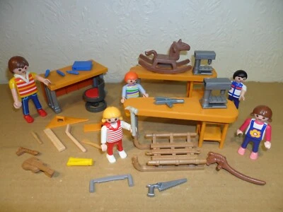 £10.49 • Buy PLAYMOBIL SCHOOL WOODWORK CLASS (Teacher,children,furniture,desks)