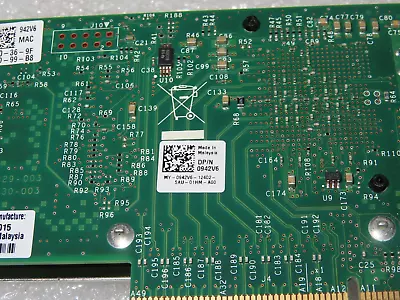 DELL Intel X520-DA2 10Gb SFP+ Dual Port PCI-e Network Adapter Card Dell 0942V6 • $10