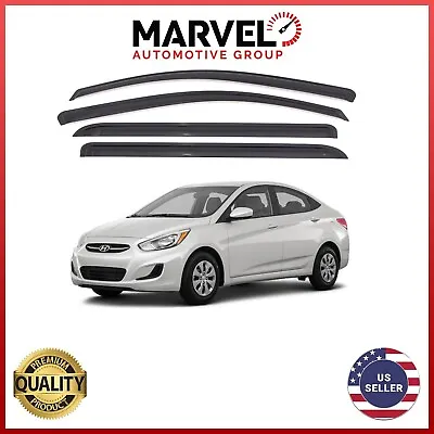 Smoke Window Sun Vent Visor Rain Guards Deflectors For Hyundai Accent 2011-2017 • $28