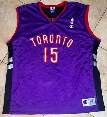 Vince Carter 15 Toronto Raptors NBA Purple Champion Jersey Size 48 • $25