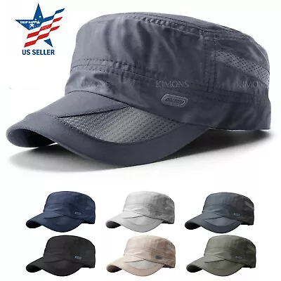 Men's Classic Army Summer Military Cap Hat Cadet Patrol Style Brim Spring Summer • $12.99