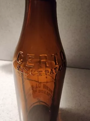 Vintage Brown Certo Glass Bottle #26 Bottom Mark Upside Down  7  Tall • $6