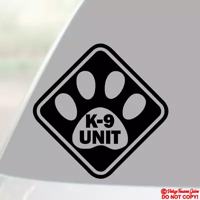 K-9 UNIT Vinyl Decal Sticker Car Rear Window Bumper DOG SERVICE ANIMAL CAUTION • $2.99