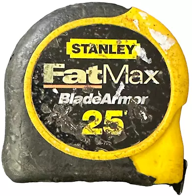 Stanley Fat Max BladeArmor Tape Measure 25 Ft Measuring Tool Roll Ruler Lock • $19.98