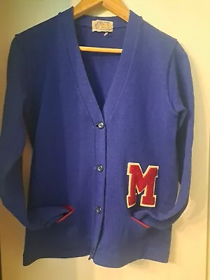 VTG Quality Knitting Co 1970s WOOL UNIVERSITY HIGH SCHOOL  M  LETTER SWEATER  L  • $65