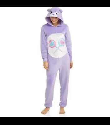 £39.73 • Buy Care Bears Purple Lavender Share Bear Women's Union Suit Costume Pajamas EUC! XL