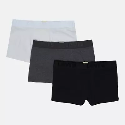 £19.99 • Buy Levis 3pack Trunks 905042001 010 Black Grey Combo 3x Pack Lewi's