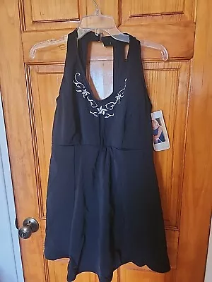 Amoena Women's Swim Dress Swimwear Black Figure Shaping Stretch Size 18 NWT  • $26.99