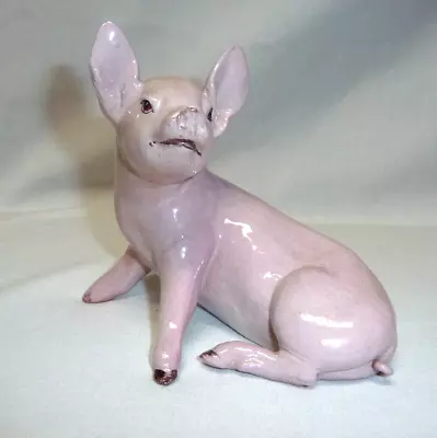 Vintage Japan Pink/Blush Glazed Pig • $15