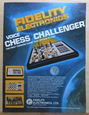 1979 Magazine Ad For The Voice Chess Challenger - Computer That Talks To You • $3.46
