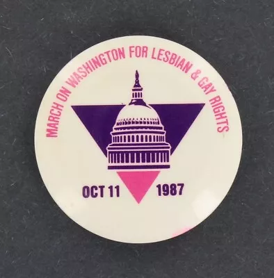 National March On Washington Gay & Lesbian Rights Oct 11 1987 AIDS Protest LGTB • $39