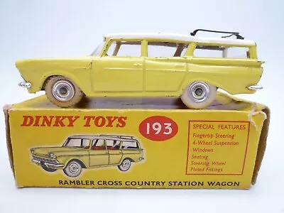 Vintage Dinky Toys 193 Rambler Cross Country Station Wagon In Original Box 1961 • $27.38