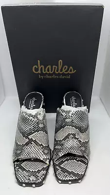 NIB Charles By Charles David Wrangler Multi Snake Print Peep Toe Shoe SZ 6 1/2 M • $30