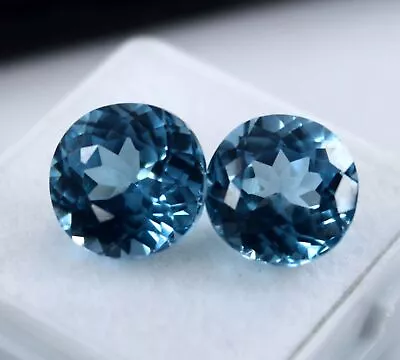 12 Ct Natural Montana Sapphire Round Cut CERTIFIED Loose Gemstone Blue Pair • $18