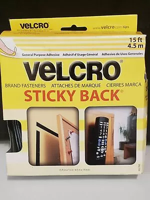 VELCRO® Brand STICKY BACK® Tape Roll 3/4  X 15 Ft Black  • $18