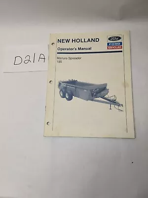 Ford New Holland 195 Manure Spreader Operator's Manual (FREE SHIPPING) • $20