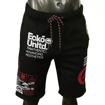 Nwt Ecko Unltd. Msrp $48.99 Men's Black Adjustable Pull-on Shorts Size M • $20.99