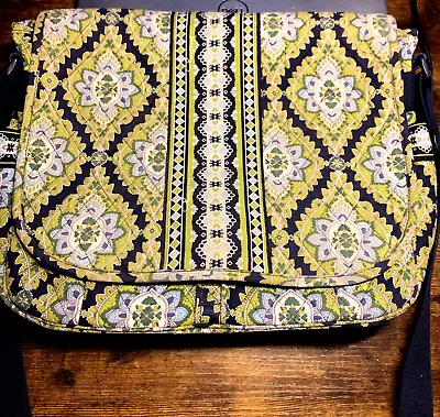 VERA BRADLEY * Messenger Bag * Cambridge Blue Green * Blue Adjustable Strap * • $18