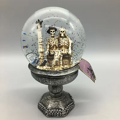 £56.34 • Buy Skeleton Bride Groom Water Snow Globe Wedding Lamp Post Skulls Halloween Decor